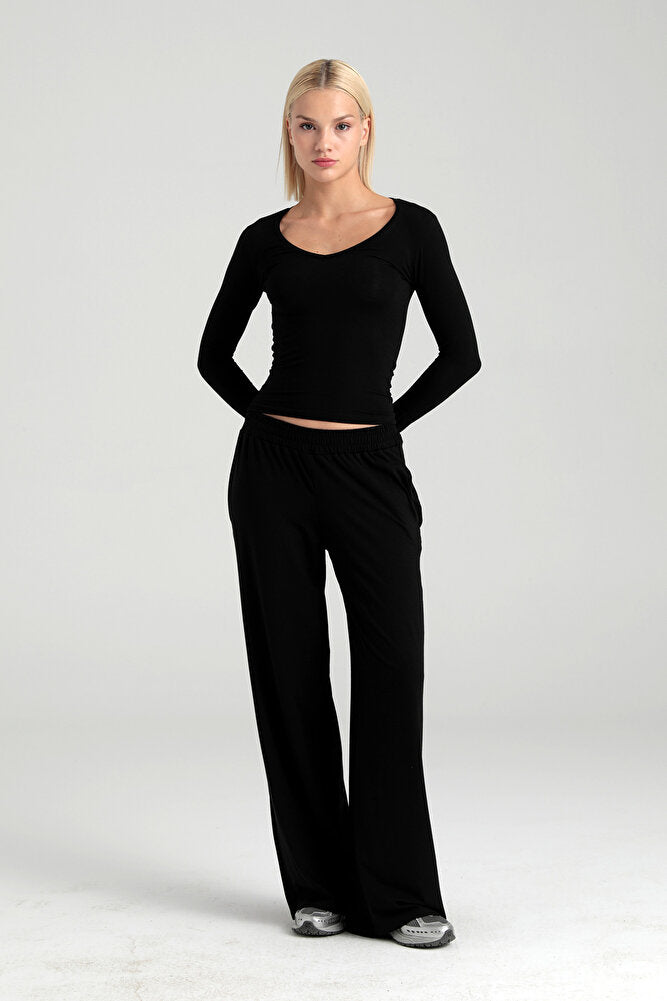 Ultra Soft Bol Pantolon Siyah