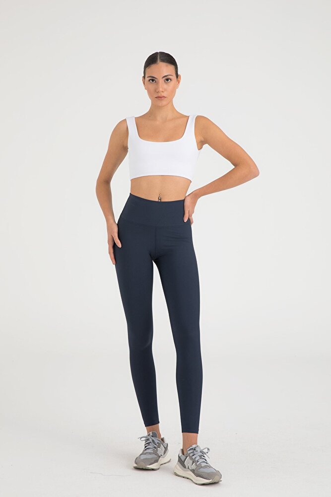 Yüksek Bel Toparlayıcı Spor Tayt Lacivert