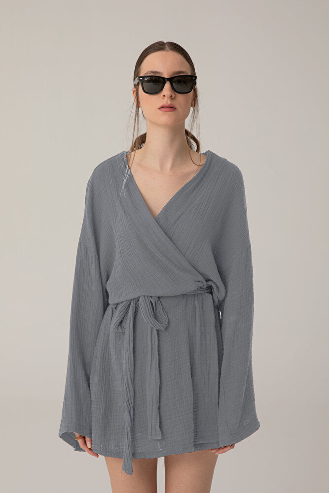 Müslin Kimono Füme