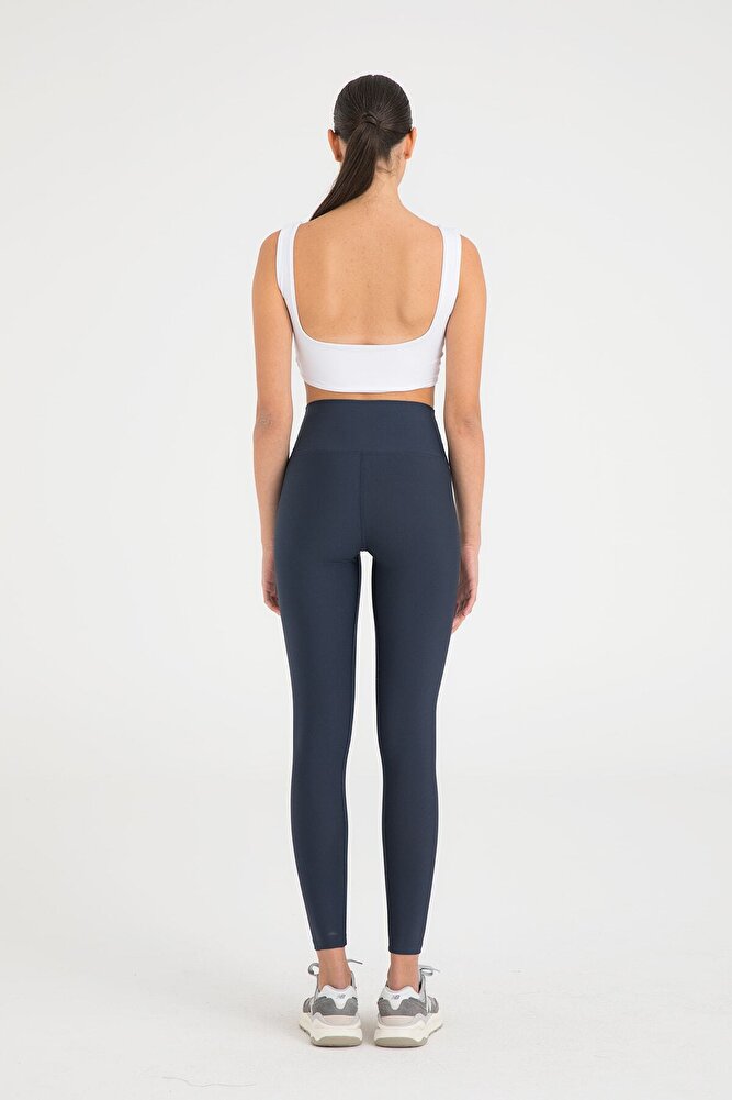 Yüksek Bel Toparlayıcı Spor Tayt Lacivert