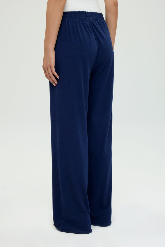 Ultra Soft Düz Kesim Bol Pantolon Lacivert