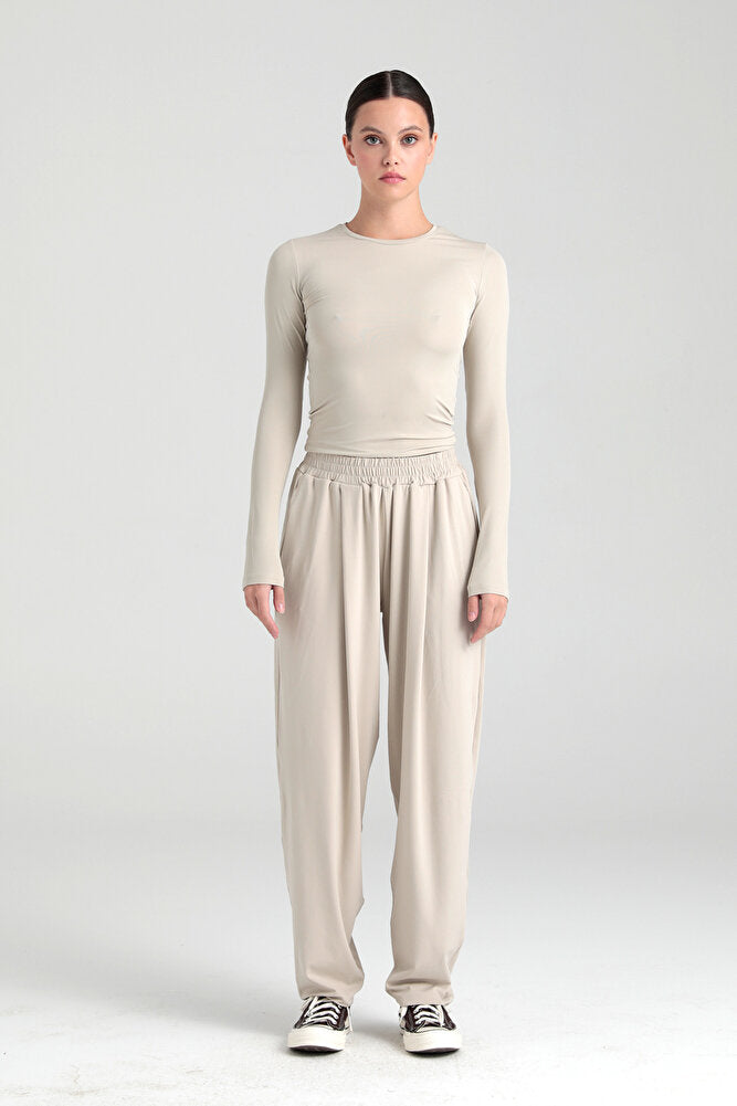 Soft Touch Şalvar Pantolon Bej