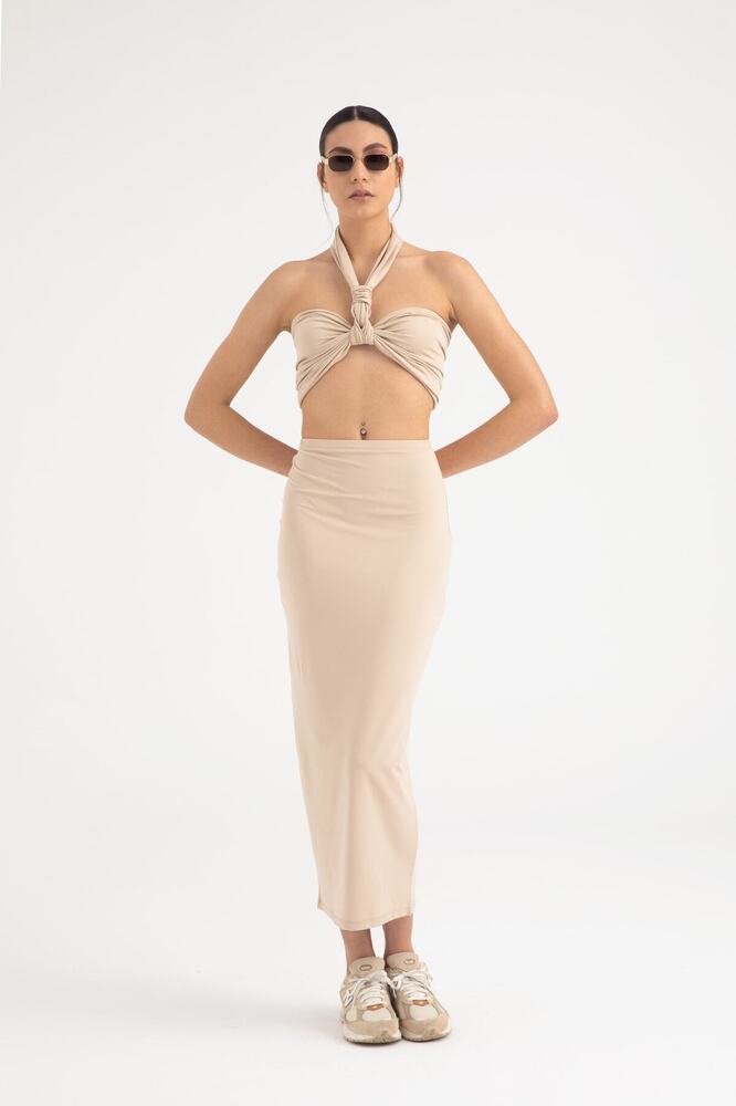 Soft Touch Uzun Etek Bej