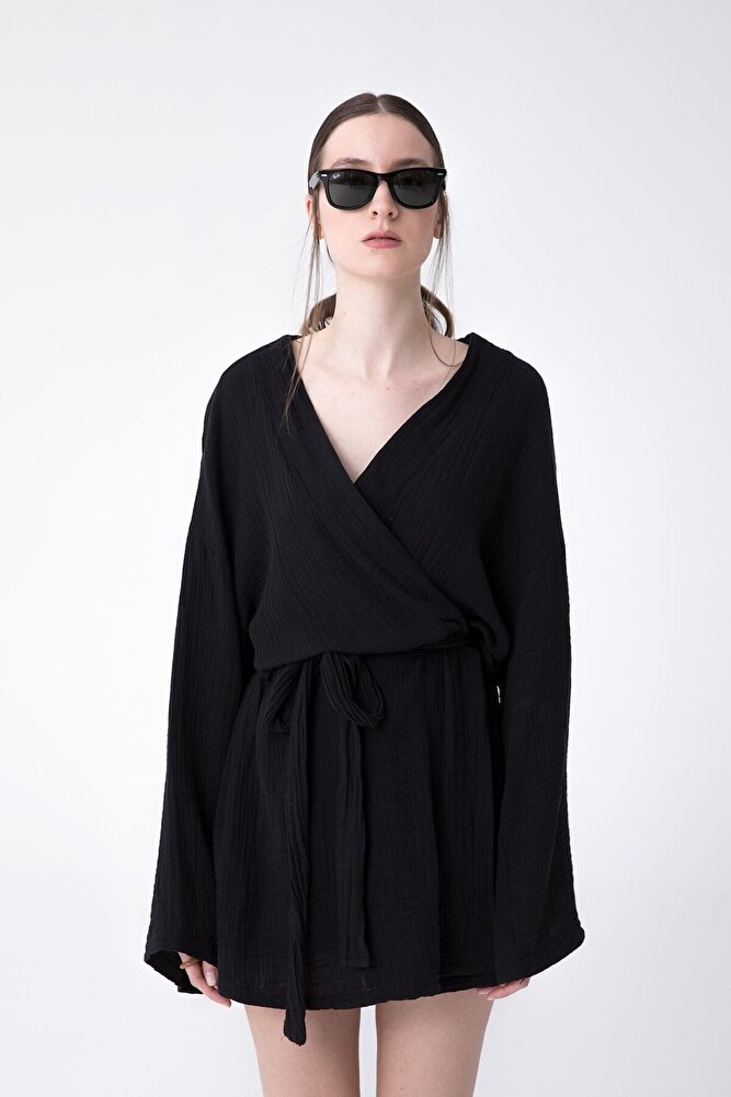 Müslin Kimono Siyah