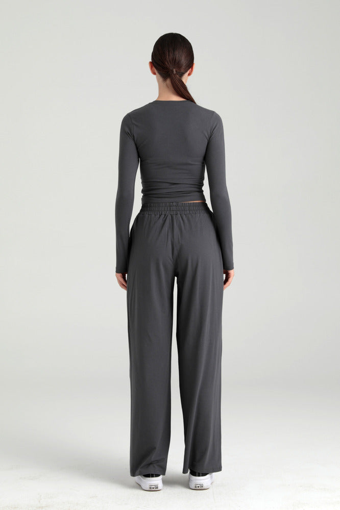 Ultra Soft Bol Pantolon Füme