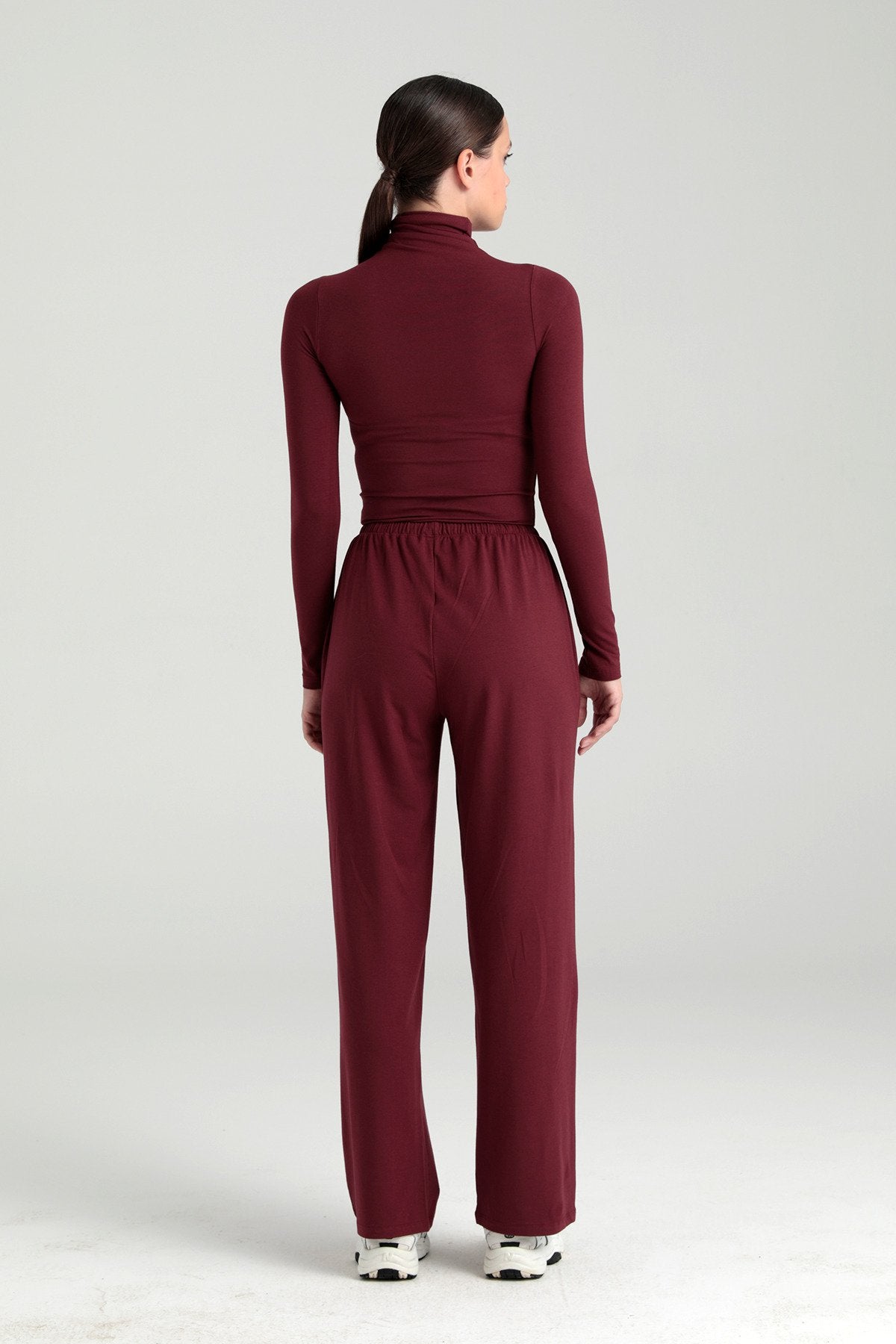 Ultra Soft Bağcıklı Pantolon Bordo