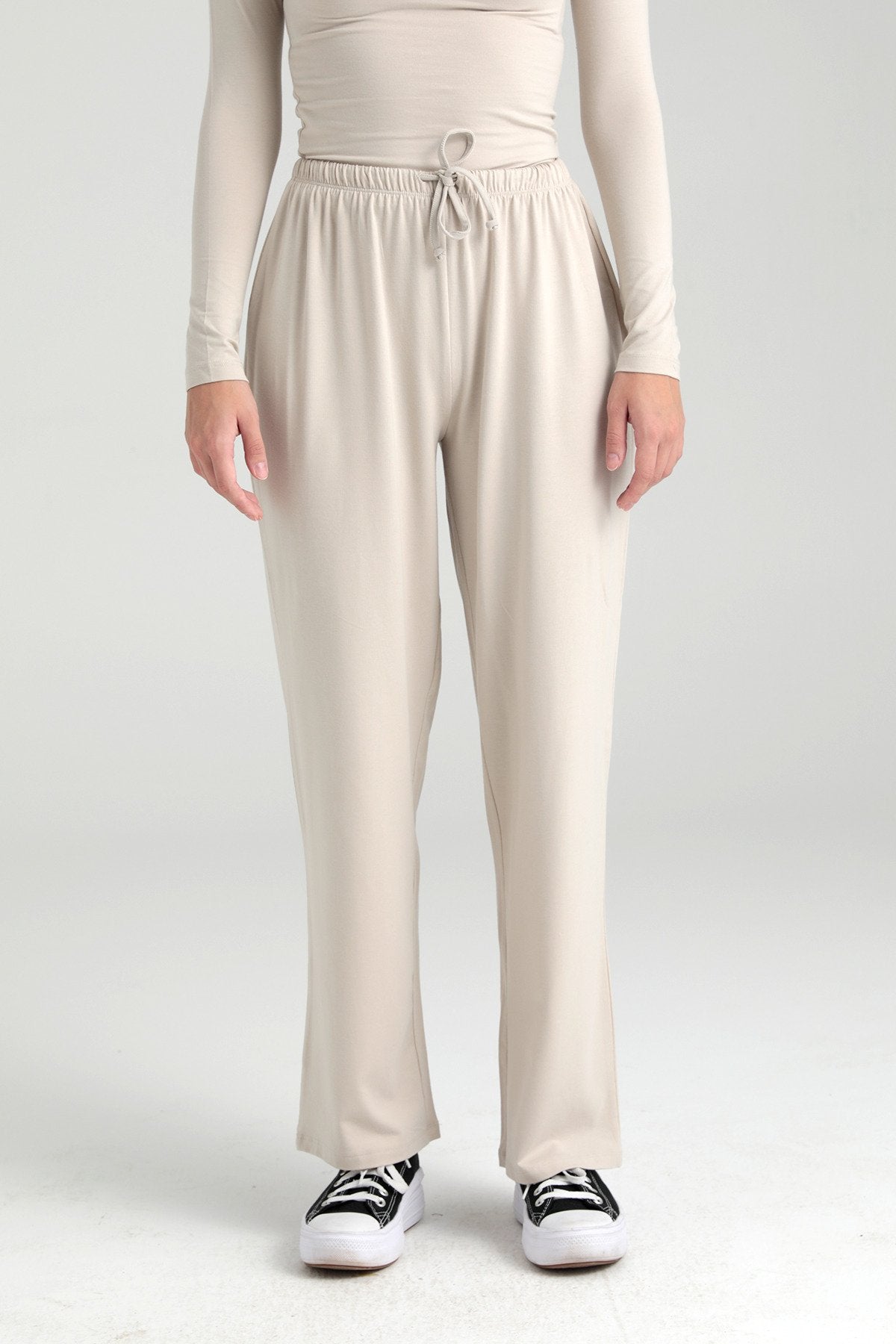 Ultra Soft Bağcıklı Pantolon Bej