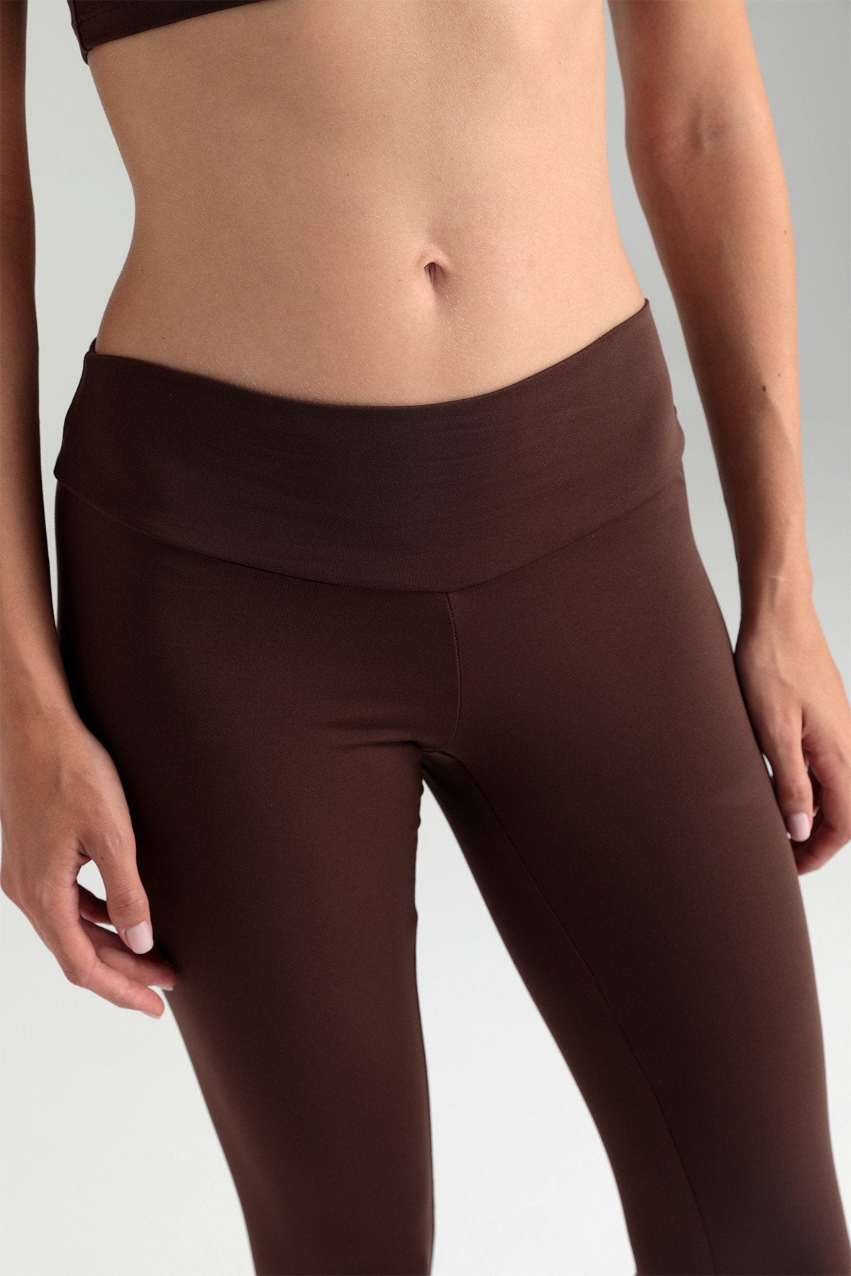 Comfort Yüksek Bel Tayt Kahverengi