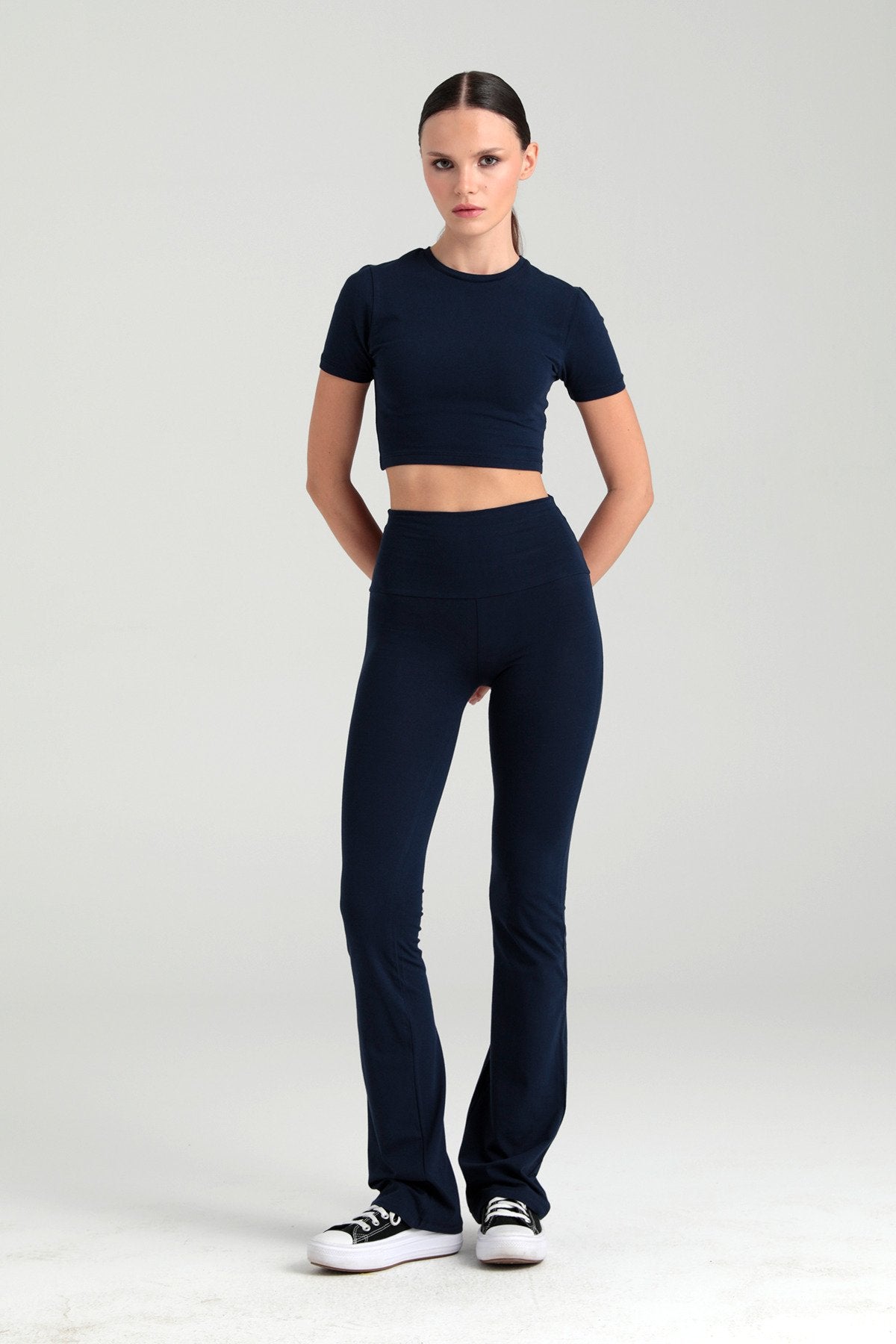 Ultra Soft İspanyol Paça Pantolon Lacivert