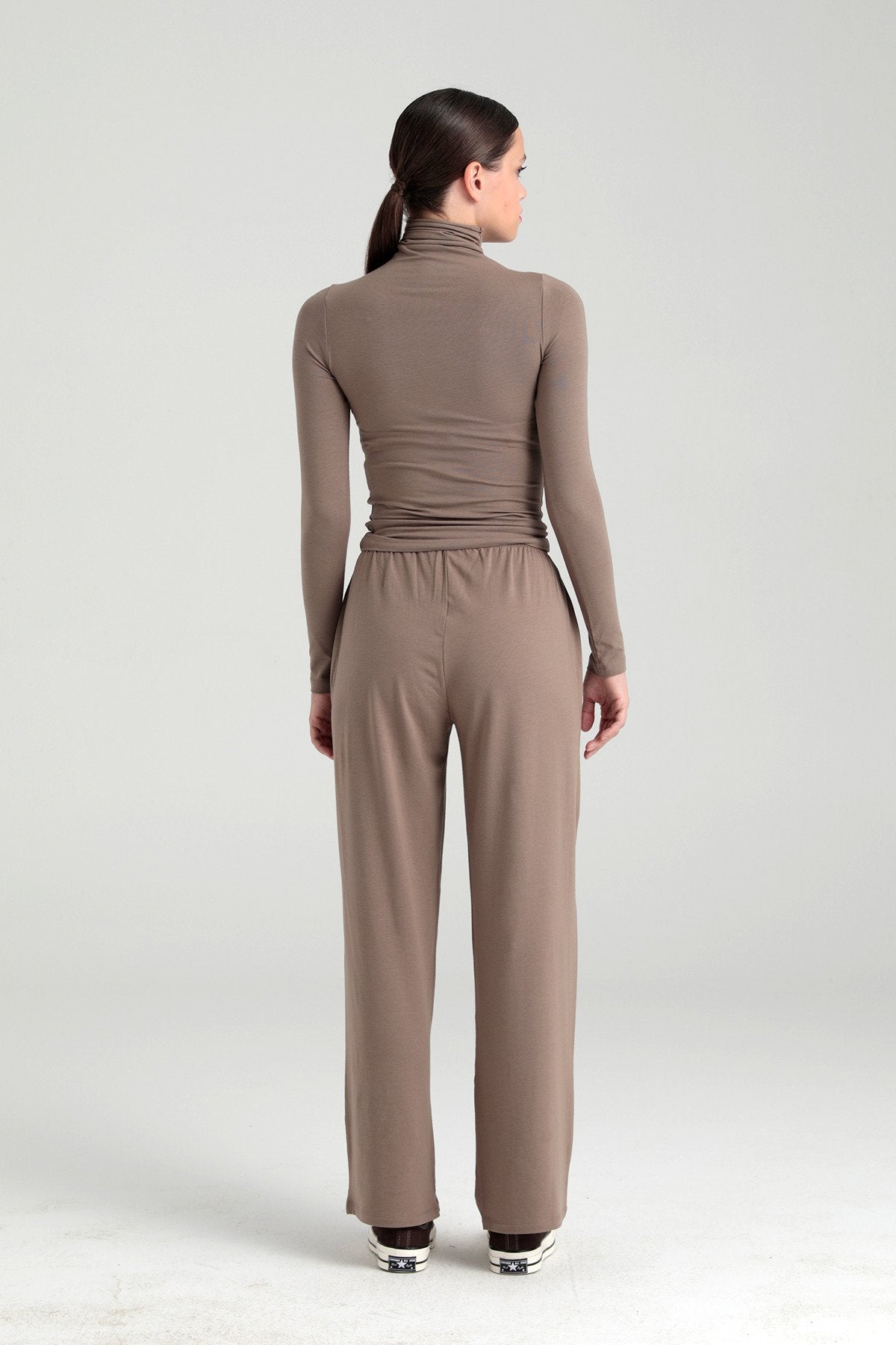 Ultra Soft Bağcıklı Pantolon Vizon