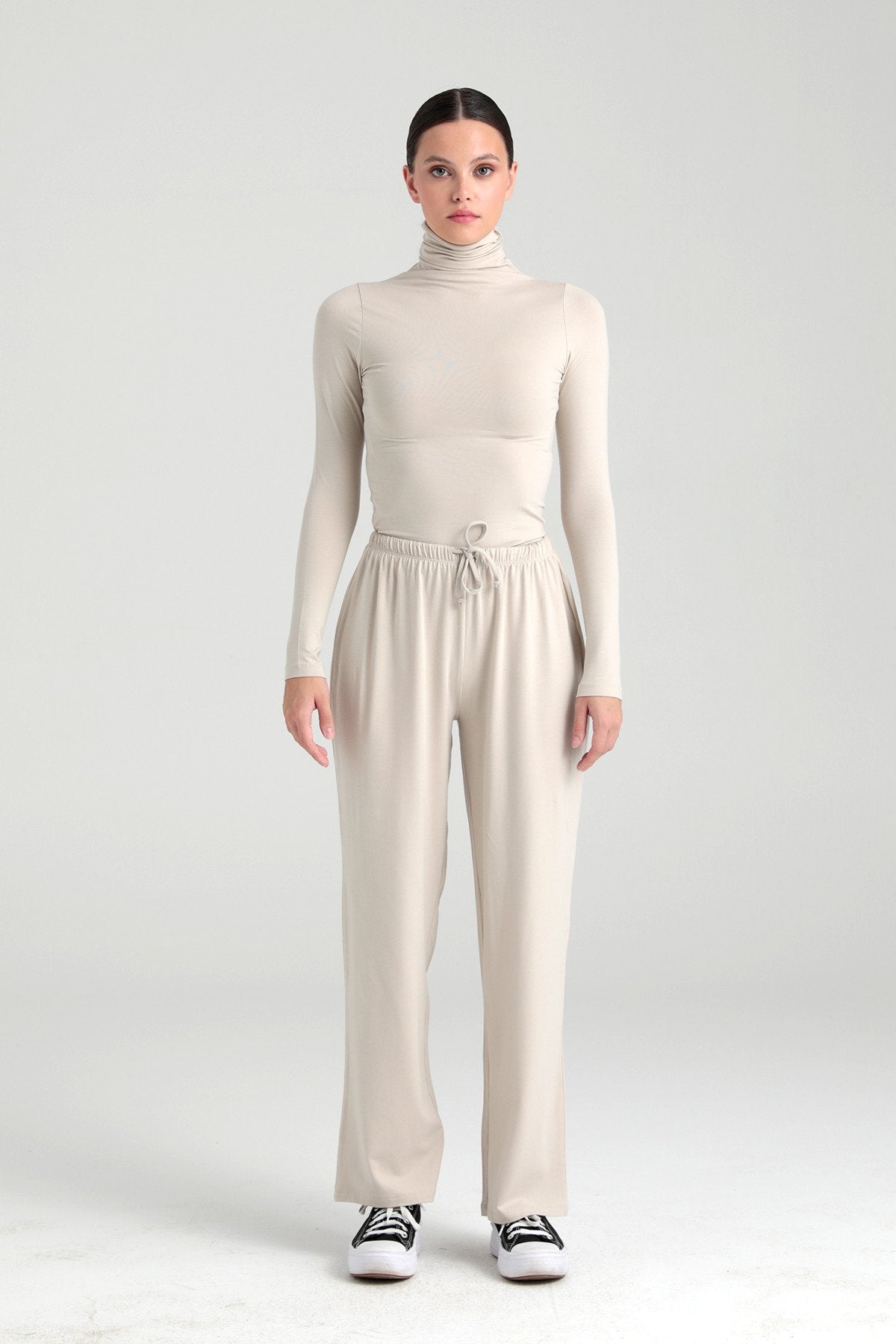 Ultra Soft Bağcıklı Pantolon Bej