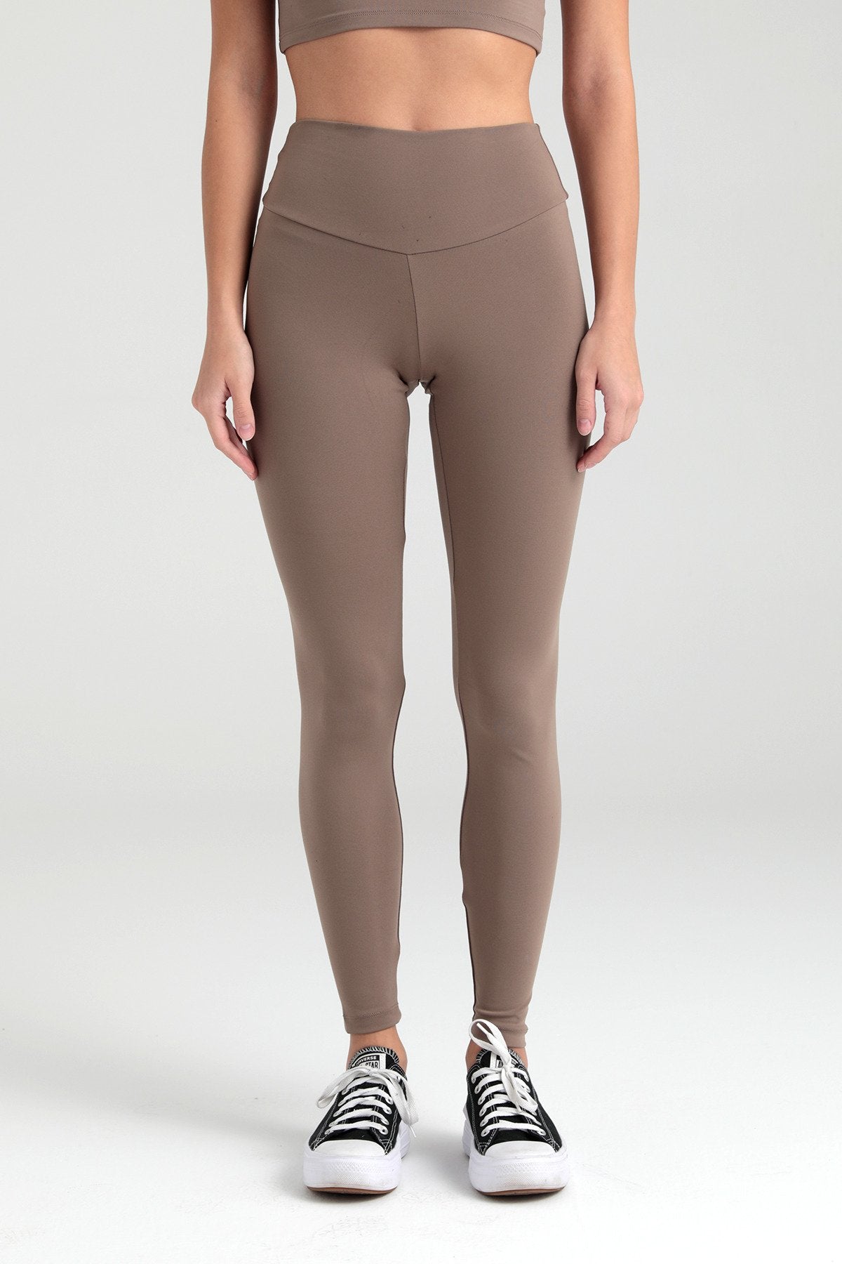 Comfort Yüksek Bel Tayt Vizon