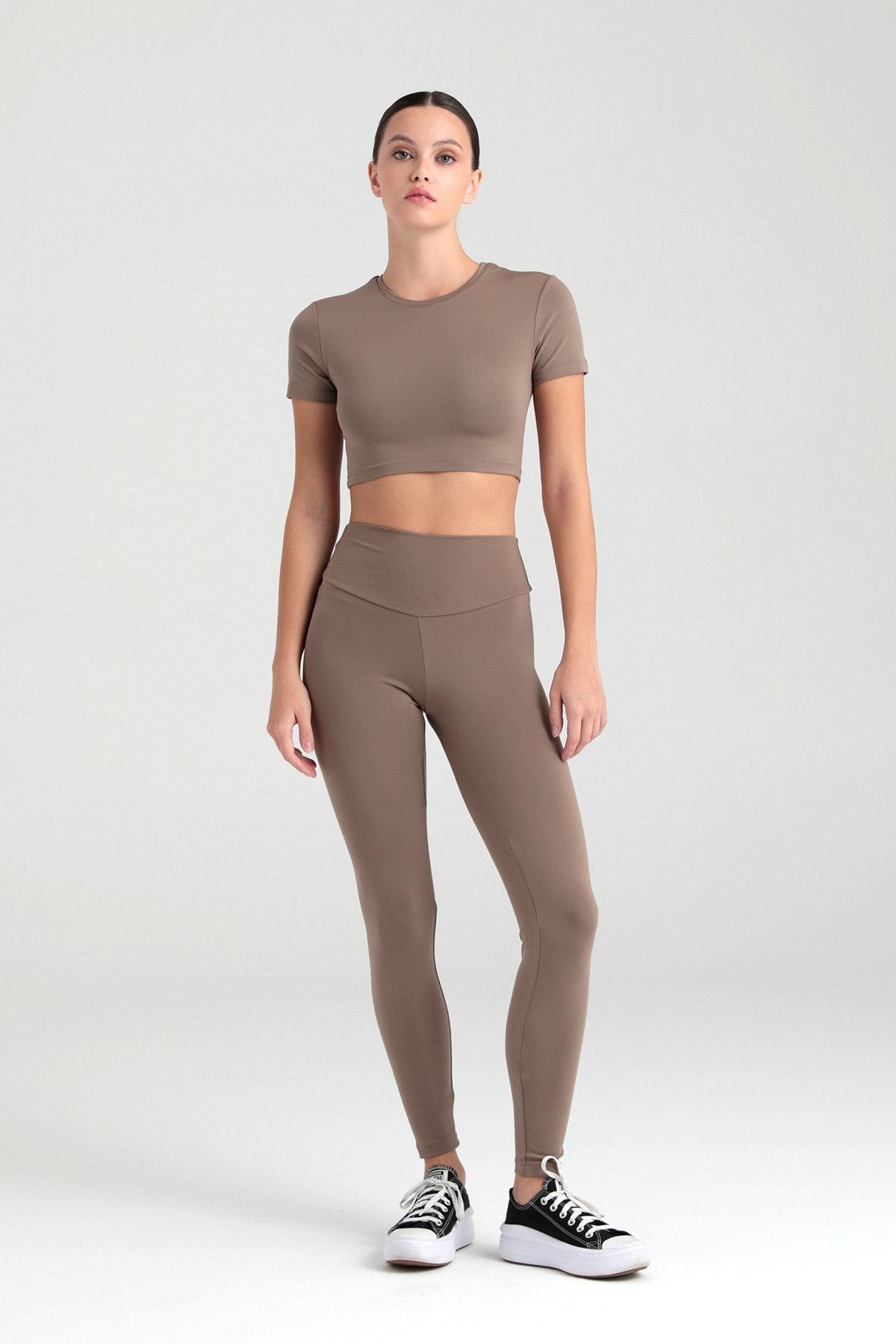 Comfort Yüksek Bel Tayt Vizon