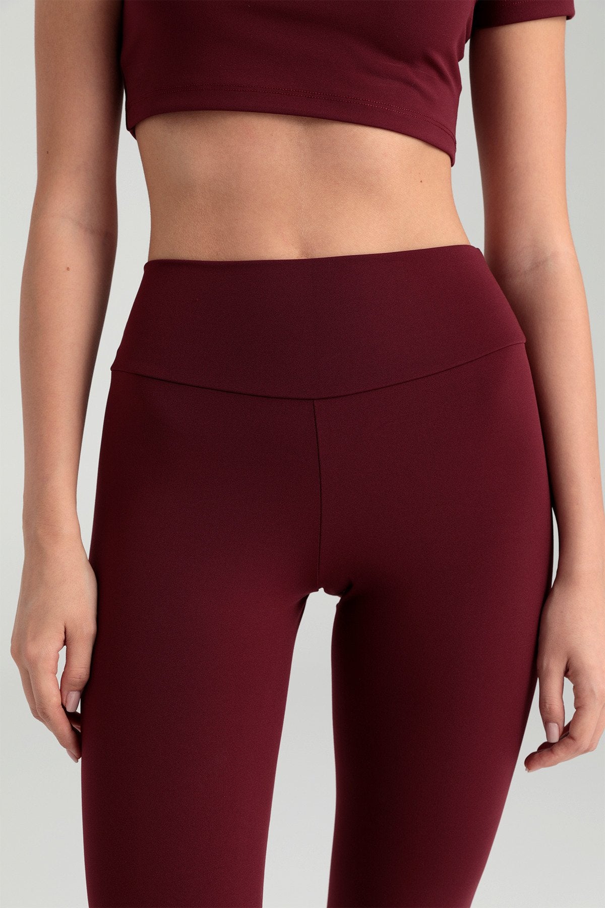 Comfort Yüksek Bel Tayt Bordo