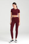 Comfort Yüksek Bel Tayt Bordo